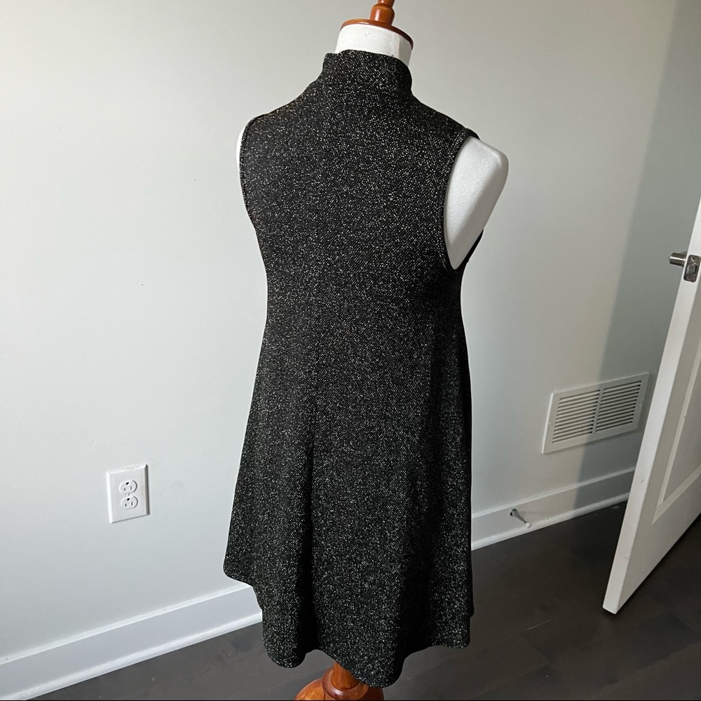 Vintage 80s silver threads sparkly mock neck dress - Picture 3 of 3